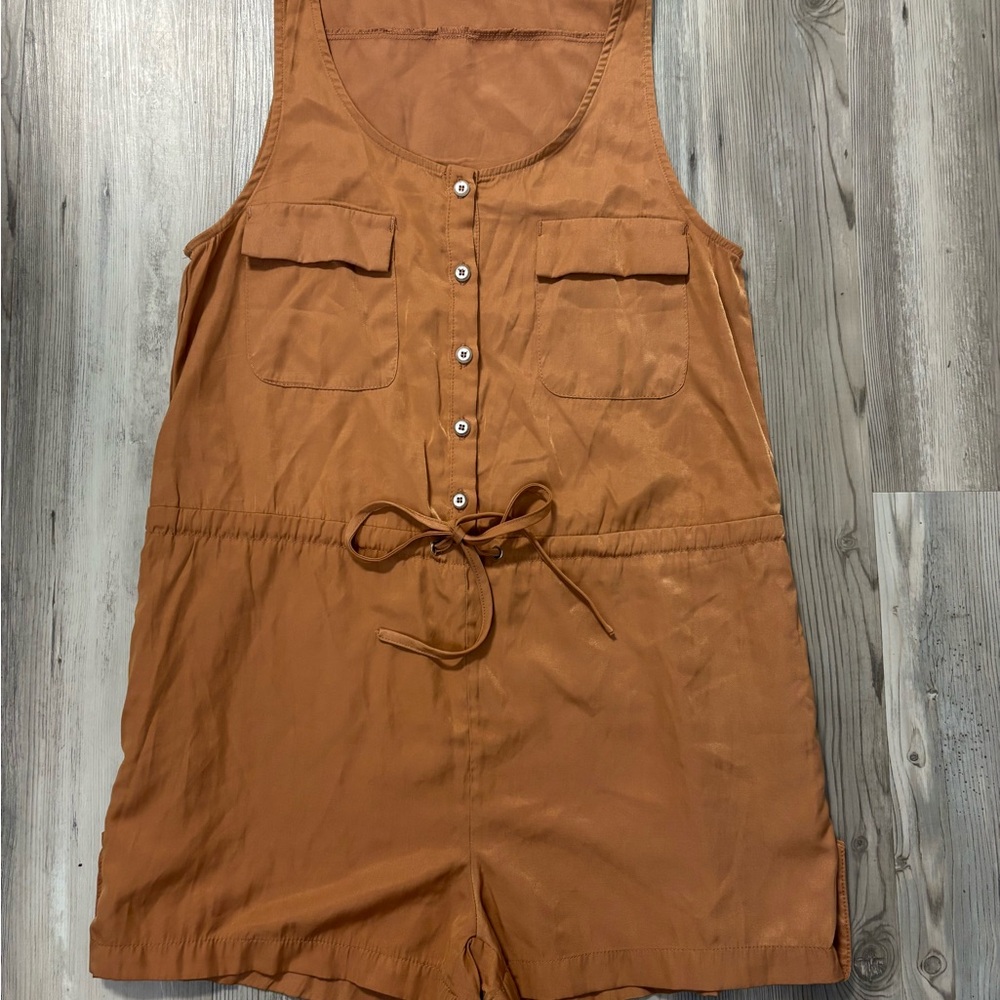 Hyfve Brown Button-Front Romper - image 8